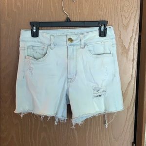 American eagle light denim shorts